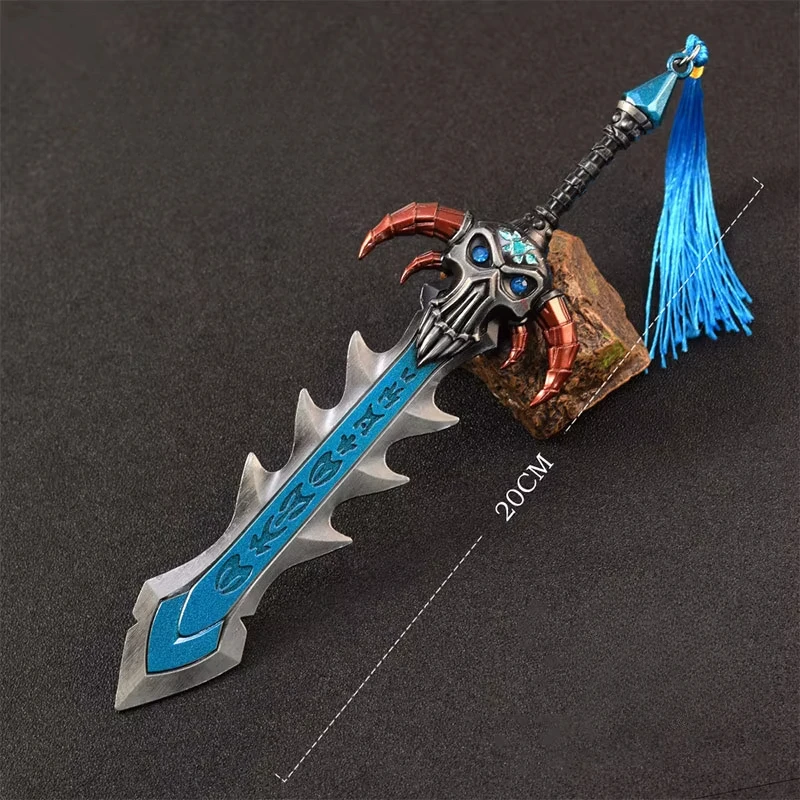 20cm World Of Warcraft Game Peripherals Weapon Models Naxxramas Undead Killer Sword Toy All Metal Weapon Model Crafts Ornaments