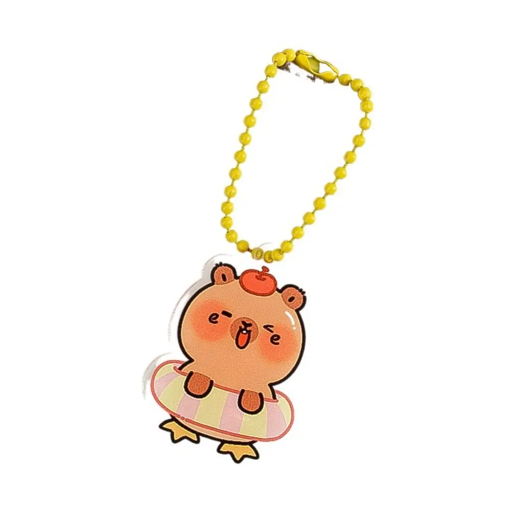 New Lovely Capybara Keychain Acrylic Cartoon Bag Charm Key Ring Gift