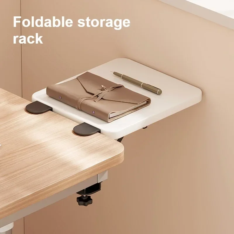 New Desktop Extension Side Table Foldable Computer Desk Steel Wood Material Extension Side Table Modern Simplicity Bedroom