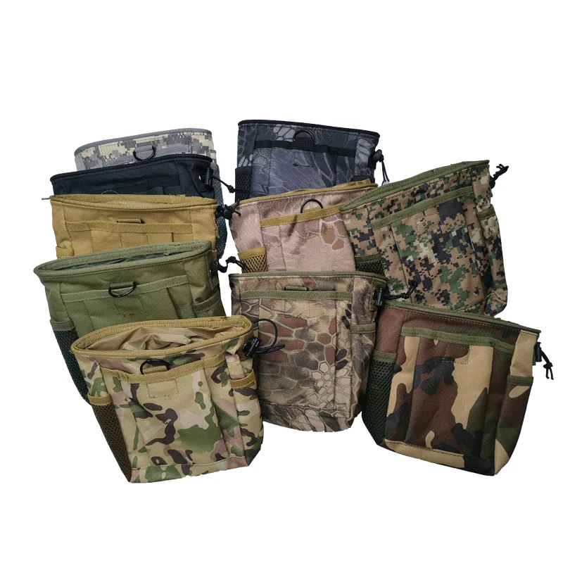 Adjustable Magazine Dump Pouch Kryptek Green Molle Tactical Drawstring Utility Belt Fanny Hip Holster Bag Outdoor Ammo Pouch Bag
