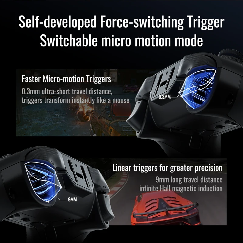 Flydigi Vader 4 Pro Controller Vibrate Trigger Switch 1000Hz Wireless Game Handle Support PC/Switch/Mobile/TV