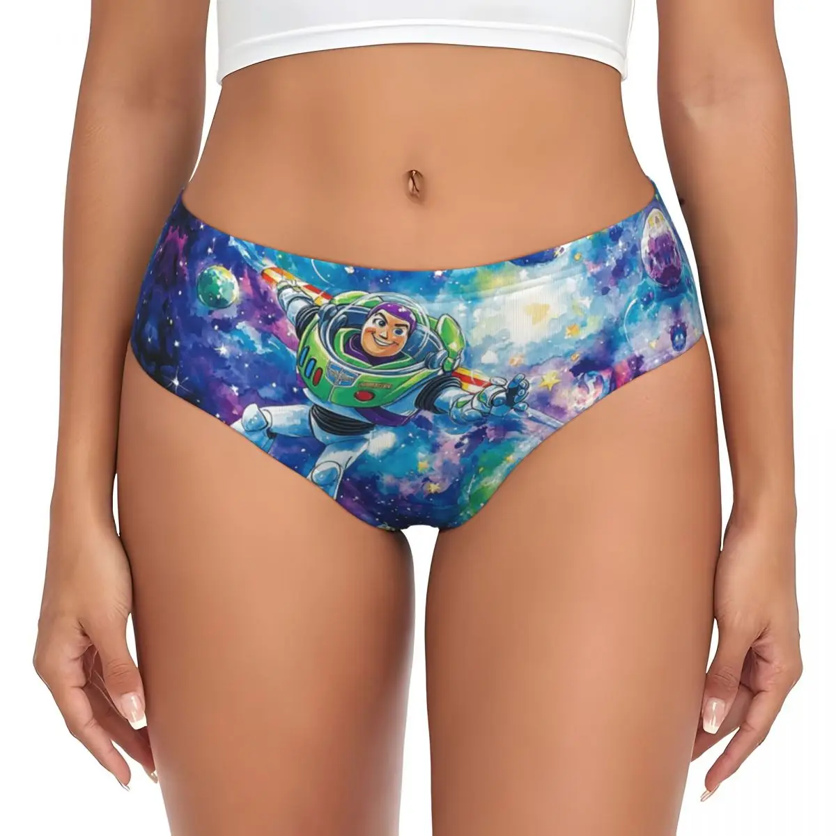 Custom Toy Story Buzz Lightyear Brief Panties Women Comfort Stretch Underwear