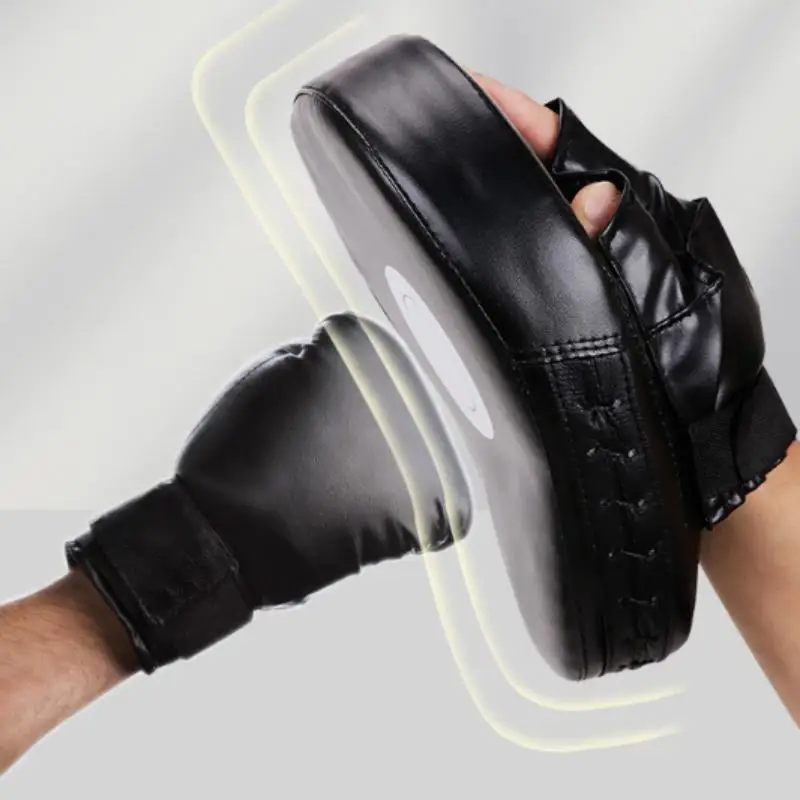 【F】1PC Boxing Curved Hand Target Boxing Pad Glove Gym Training Kickboxing Exercise PU Leather Punching Bag Muay Thai Taekwondo