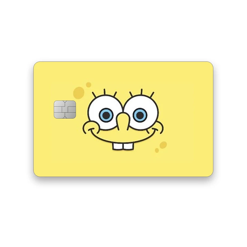Name Spongebob Karten-Aufkleber DIY Kawaii Deko Exquisite Bankkarten Schüler-Lernmaterialien Aufkleber Dokumenten-Patches Geburtstagsgeschenk