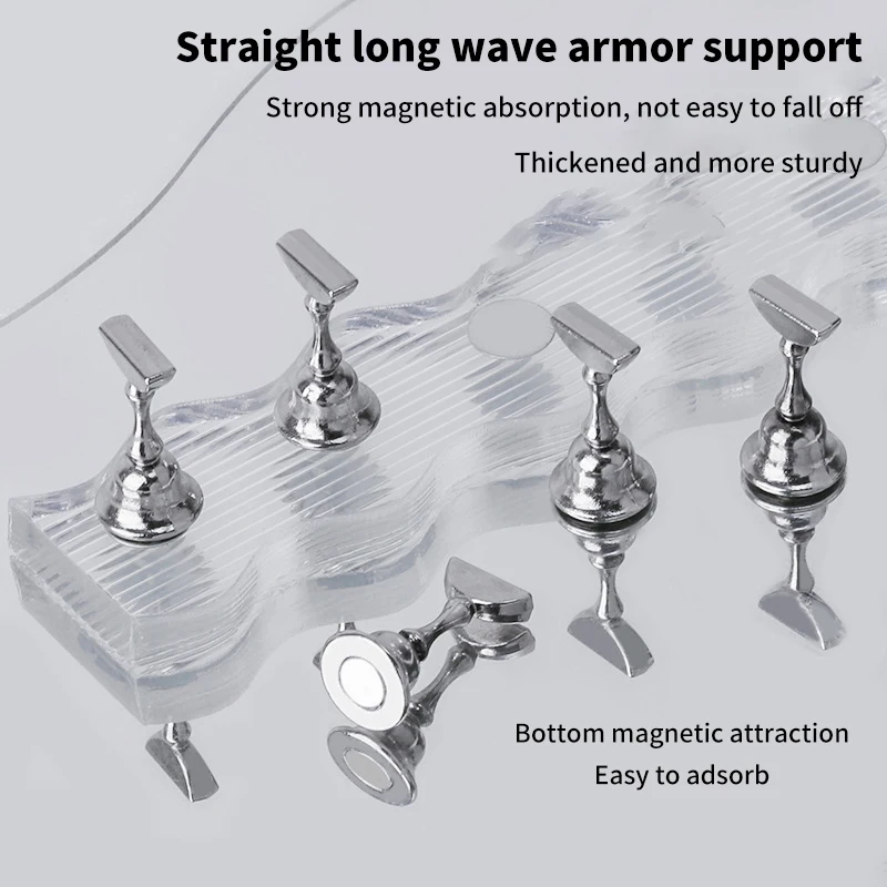 Магнитная прозрачная база для практики ногтей инструменты форма ледяного торта Сильный магнитный стенд поддельные ногти дисплей ногтей поддержка ногтей