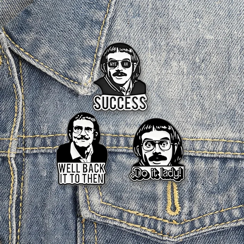 Klassische Charakter-Serie Emaille-Pin-Kollektion Retro-Porträt-Charakter-Brosche Rucksack-Anstecknadel Schmuck Geschenk für Freunde – Detail 3