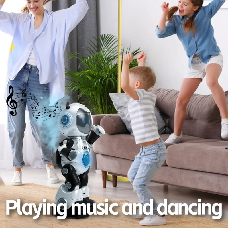 インテリジェント赤外線センシングロボットおもちゃ - 柔軟な関節、スプレー効果、長いバッテリー寿命、子供向け