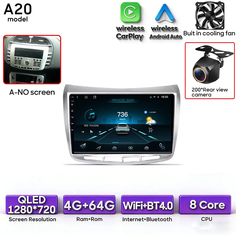 Android 15 autoradio multimediaspeler draadloze Carplay stereo voor Lancia Delta 2009 - 2019 navigatie GPS 2din DSP Wifi - afbeelding 1