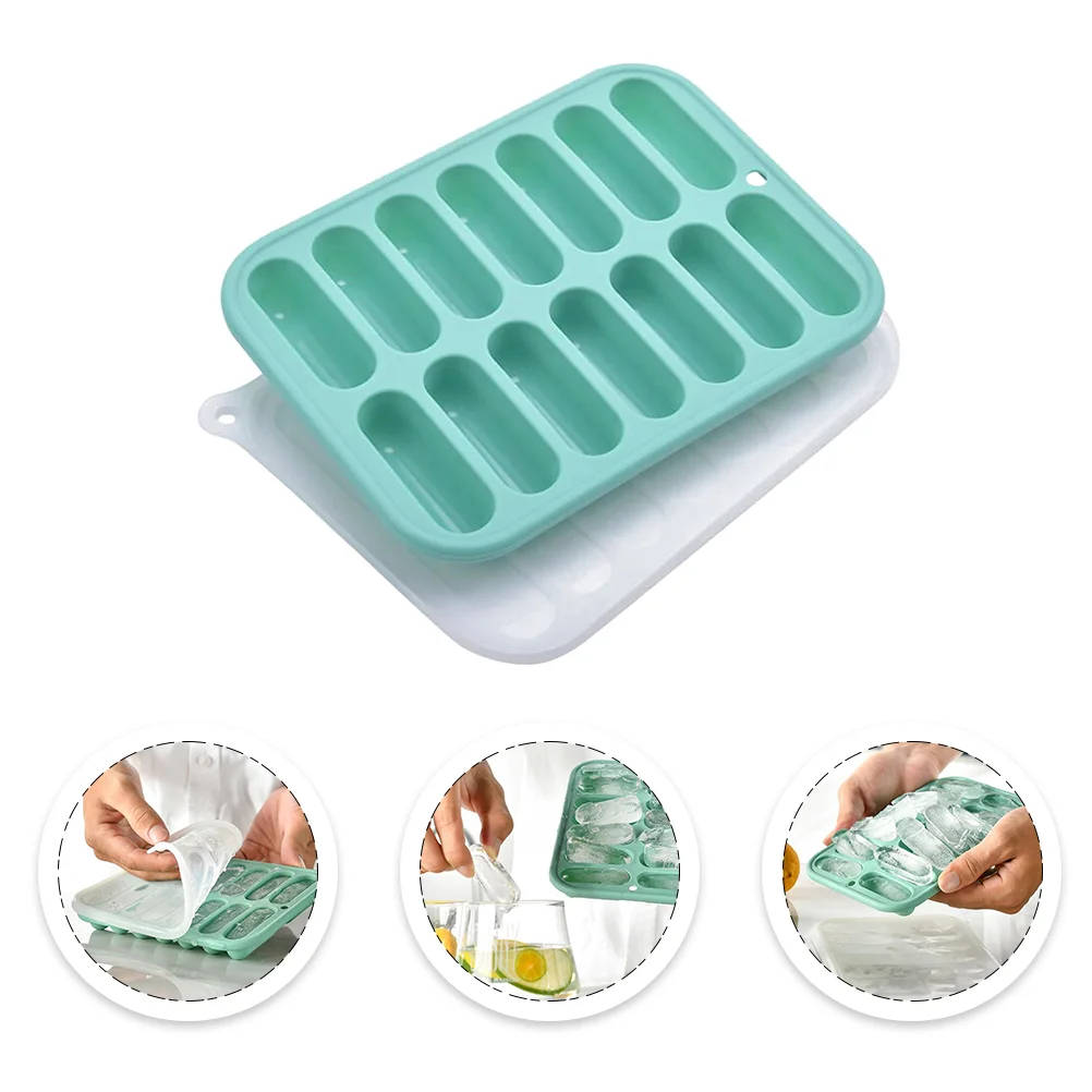 1pc Silicone Ice Cube Tray Ice Box Sausage Diy Baking Mold Baking Supplies Sausage Mold Ice Mold