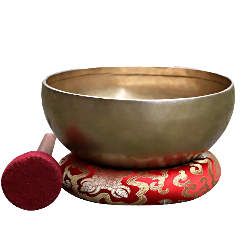 Handmade Tibetan Singing Bowl Set Brass Instrument Chakra Yoga Sound Therapy Gift with Mallet & Cushion Wholesale