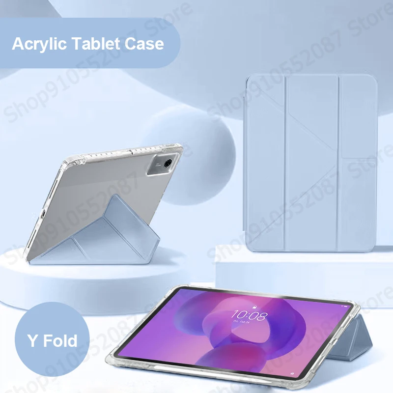

Для Lenovo Idea Tab 11 tb336fu tb336zu чехол Smart Folio кожаный акриловый жесткий чехол-подставка для Xiaoxin Pad 11 2025 чехол tb335fc