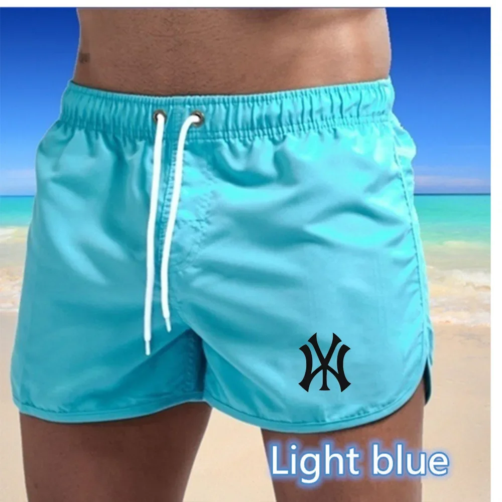 

2025New Fashion Beach Shorts Polyester Multi Color Sports Three Part Shorts Men's Print