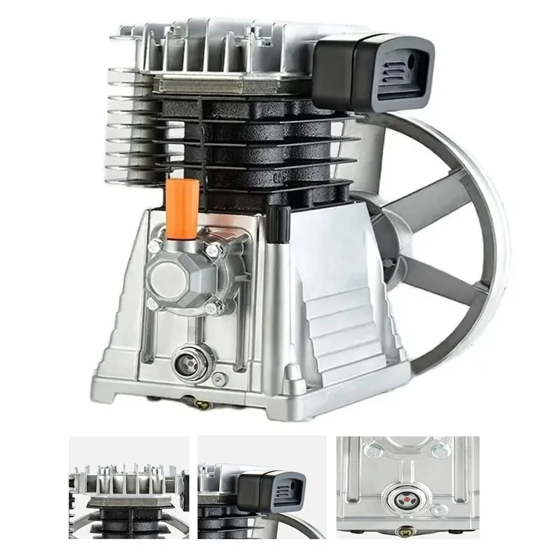 Double Cylinder Air Compressor Head Pump 2.2KW Air Compressor Head Aluminum Piston Type 1100r/min