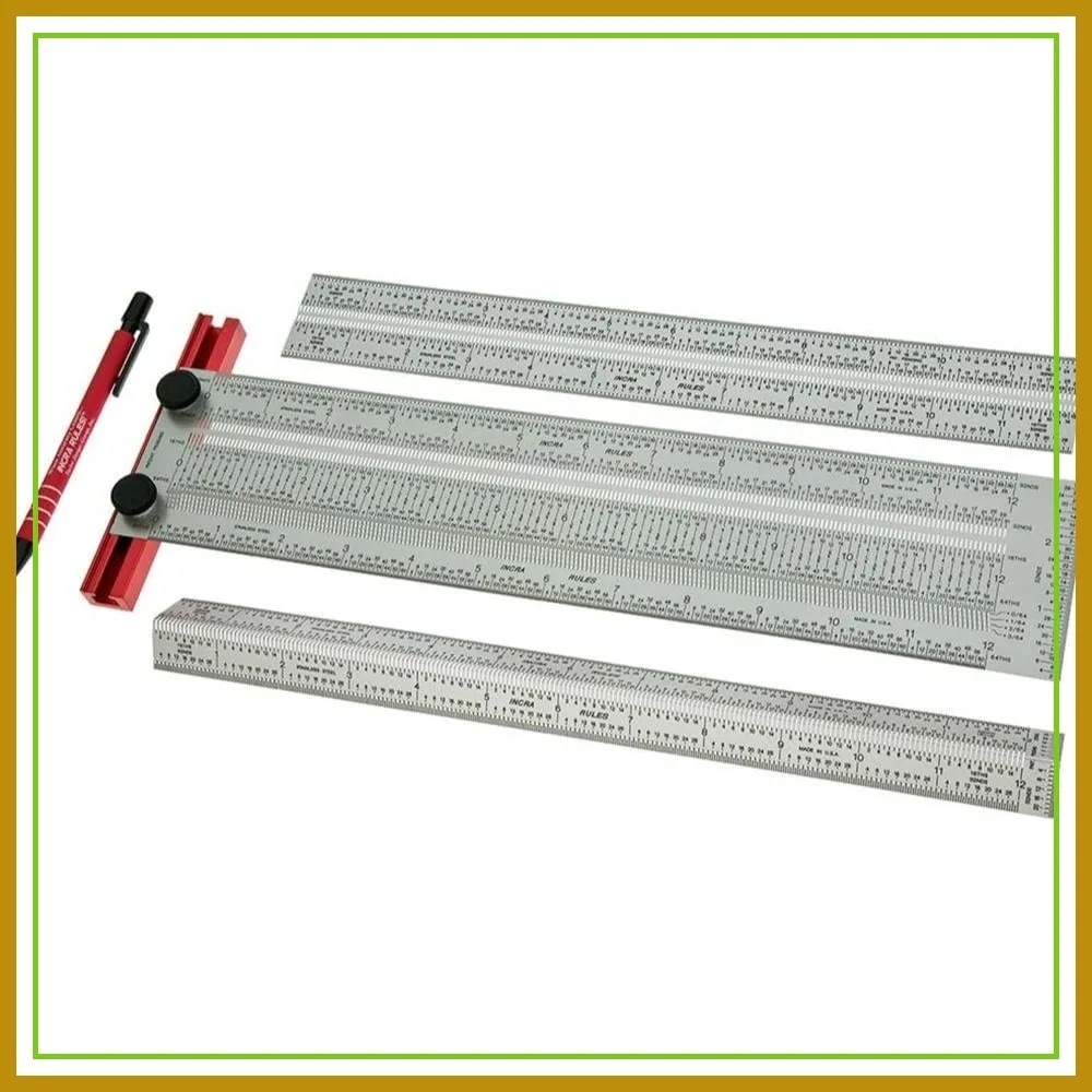 

12" Marking Rule Set for Precise Woodworking Measurements