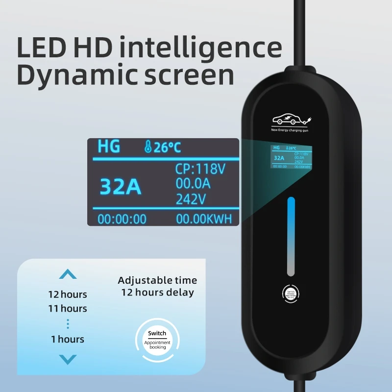 ROMADA 3M 5M 10M 15M 20M Cable GB/T20234 7KW 32A EV Portable Charger EVSE CEE Plug Wallbox Adapter For Electric Vehicle