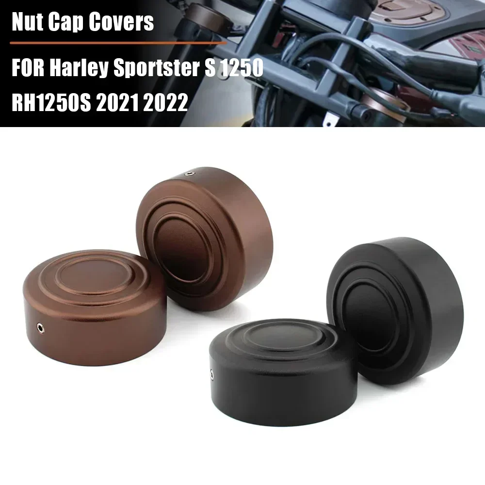 

For Harley Davidson Sportster S 1250 RH1250S 2021 2022 2023 Motorcycle Front Upper Fork Stem Nut Cap Covers