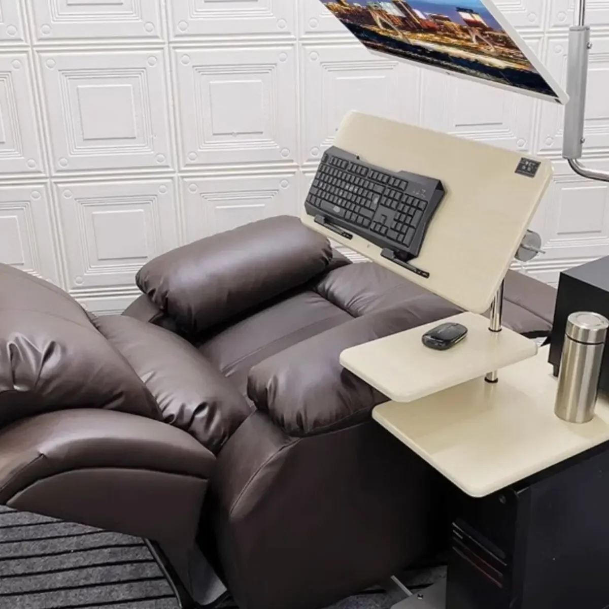 Bedside desktop computer table Household folding lifting table Simple computer table Mobile cockpit suspension bracke