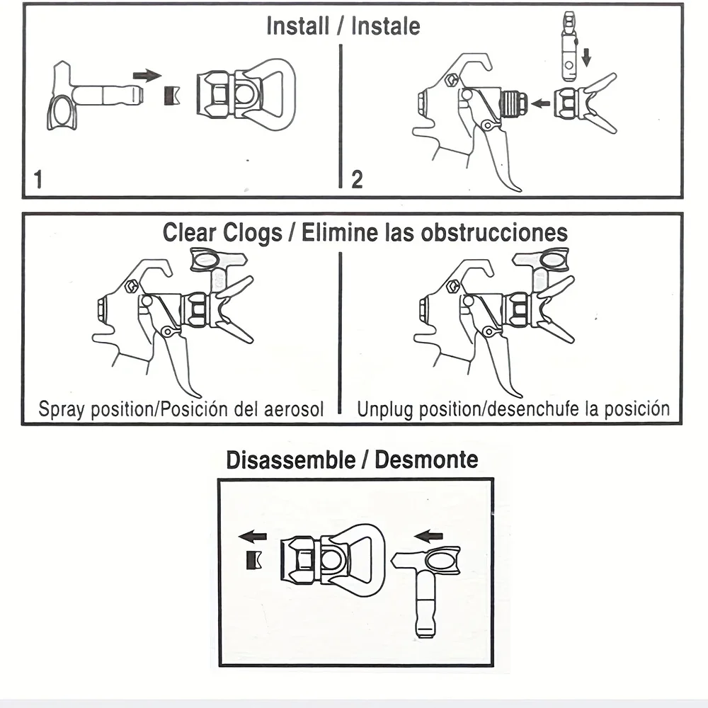 High Qualit Airless Paint Spray Gun With 517 Spray Nozzle Guard For Pump Sprayer Airless Spraying Machine