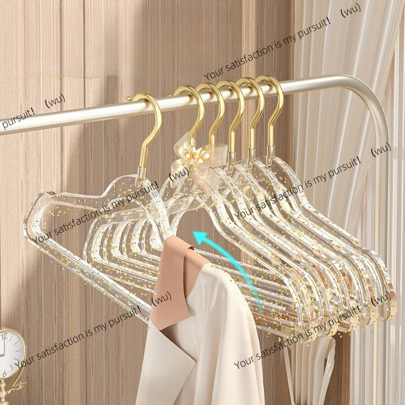 ZOCI-Acrylic Hanger Home Clothes Non-slip Trouser Rack Drying Coat Suit Space Saving Hanger Rack Wardrobe Storage Organization