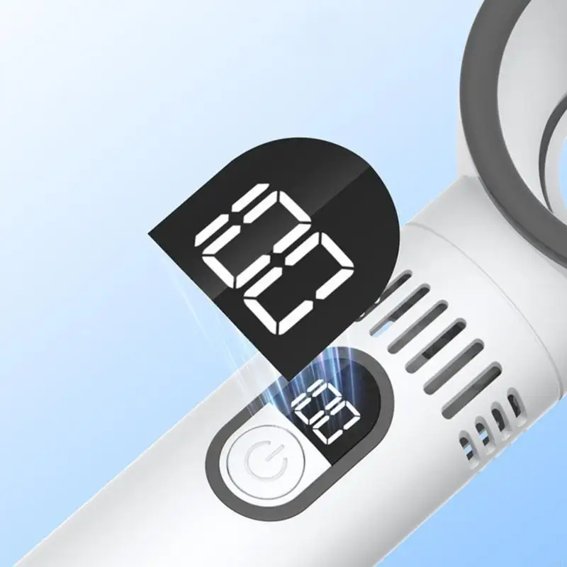 Practical Small Desktop Fan Comfortable Fan Digital Display Office Fan Rechargeable Air Cooling Fan Suitable for Home N58D