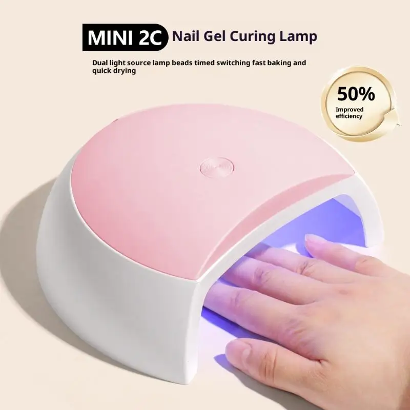 60W Mini Nail Dryer Machine Portable LED UV Manicure Lamp Nail Lamp With 2 Timing Modes For Drying Polish Varnish With USB Cable