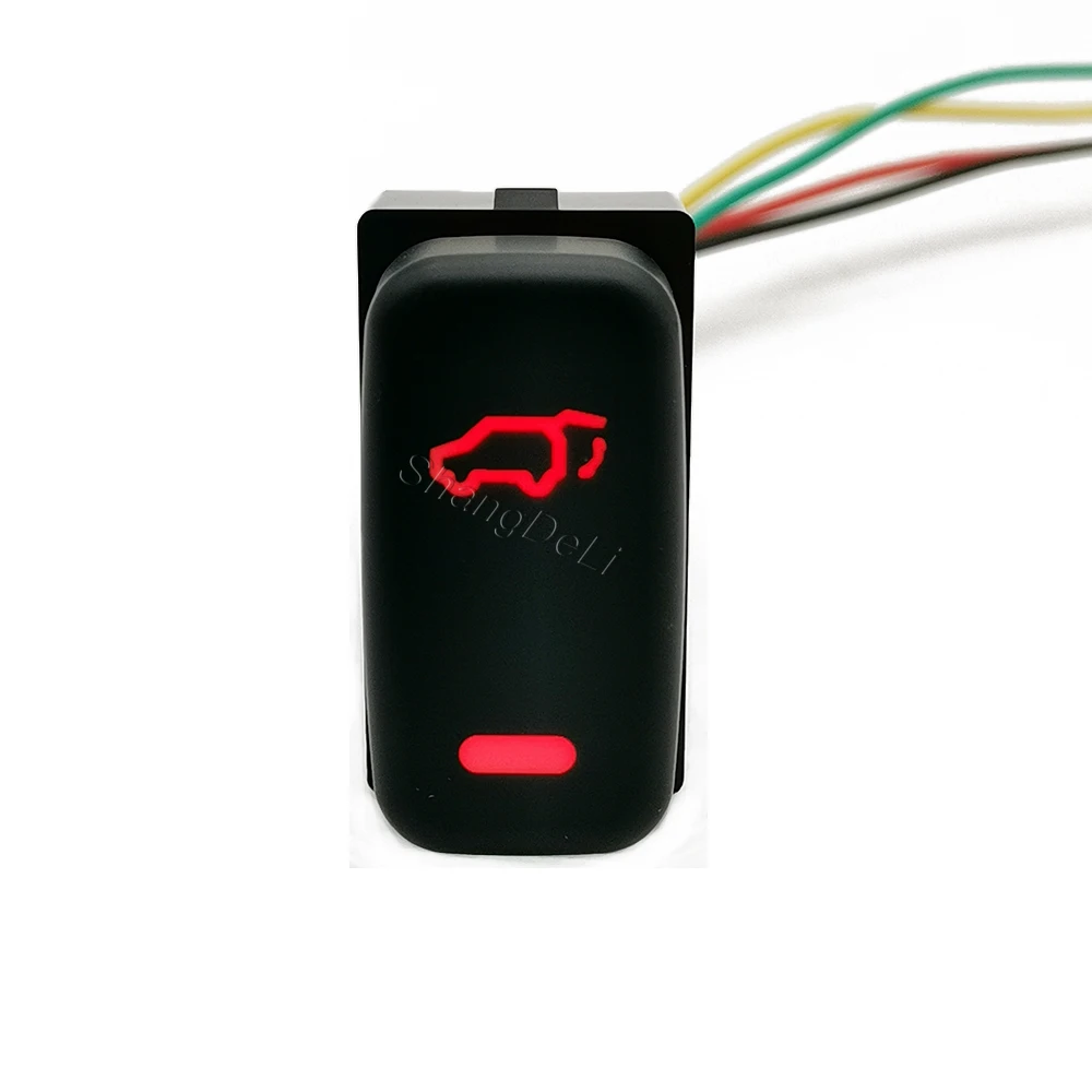 1Pc Auto LED Horn Ansicht Garage Power Schalter Taste mit Draht Für Mitsubishi Outlander Pajero V73 V93 V97 Lancer EX zubehör – Detail 4