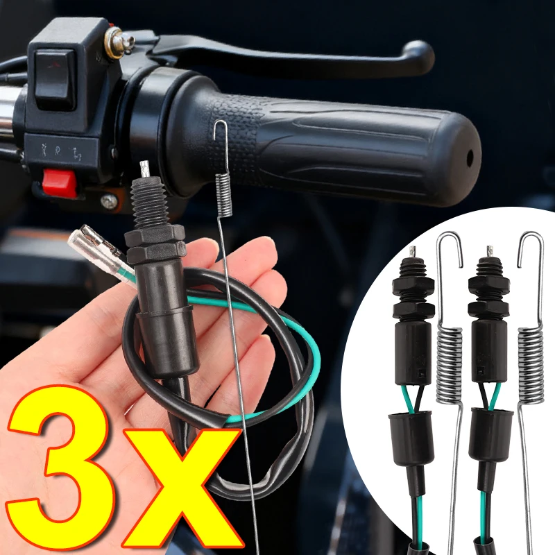 Universal Rear Brake Light Switch 42cm Motor Replacement Part for Honda Yamaha Suzuki Motorcycle Brake Light Switch Parts 1-3PCS