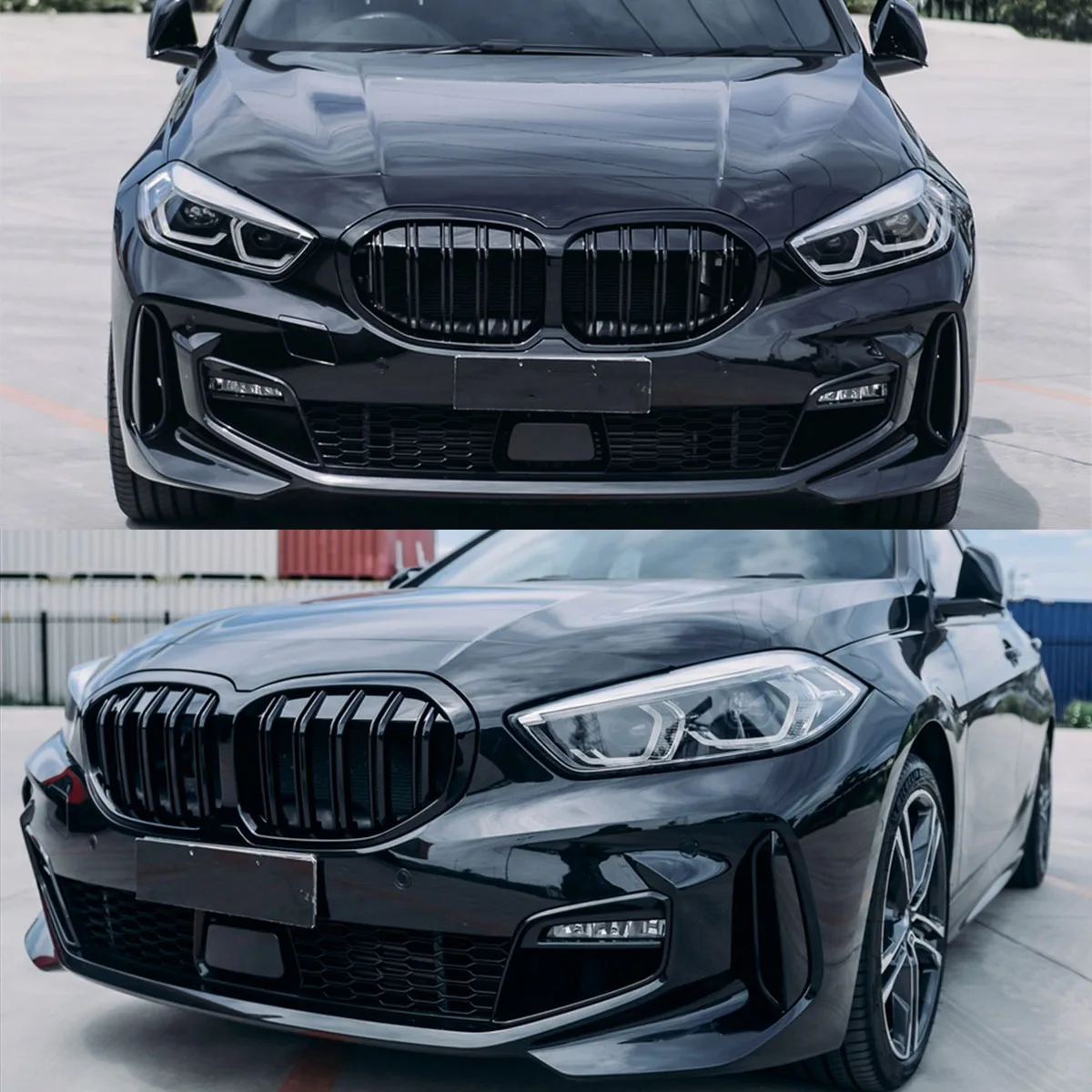 Gloss Black M4 Style Front Kidney Grille Grill For BMW 1 Series F40 2019-2024