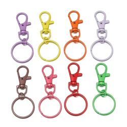 5/10pcs Multicolor Keyring Lobster Clasp Hooks With Adjustable Buckle For Making Keychain DIY Bags Doll Hook Jewelry Accessories