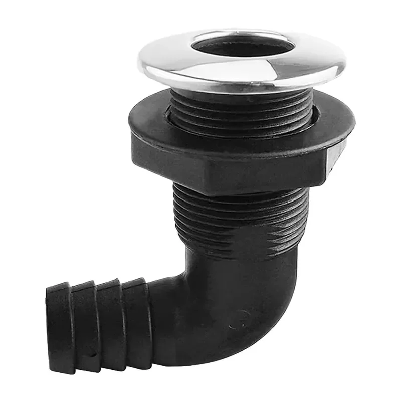 Black Nylon Elbow Water Outlet Multi-size Marine Hardware Fitting for Ship Yacht Compatible with Ai Shuo ISURE