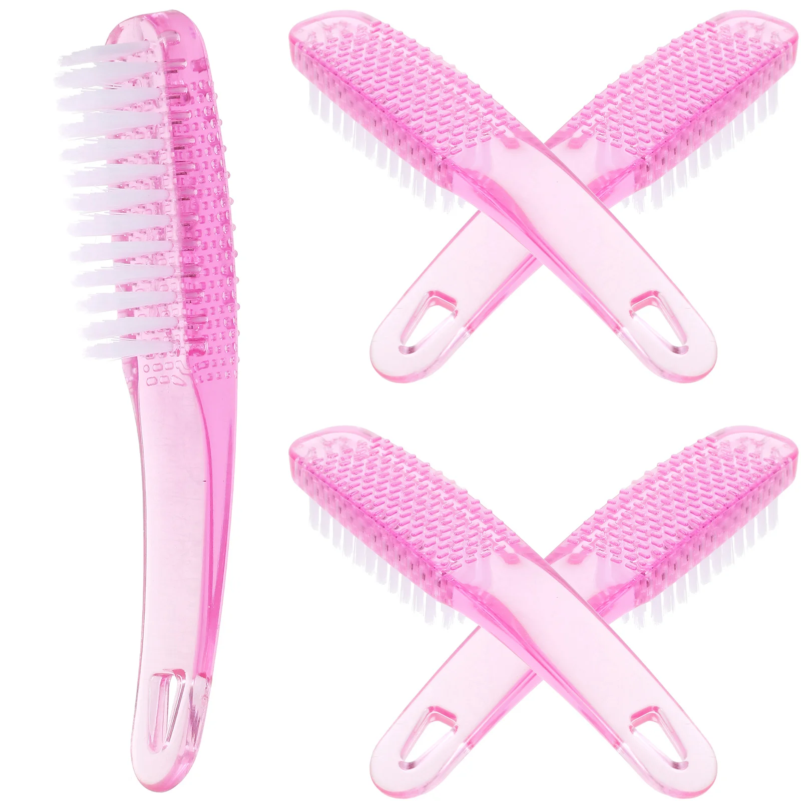 

5pcs Brushes for Cleaning Fingernails Pink Manicure Brush Scrubbing Hand Foot Dust Cleaner Manicure Tools Nail Brush