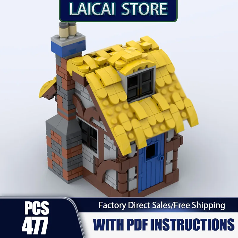 Castello medievale Modello Moc Mattoni da costruzione Modello di fattoria umana Tecnologia Blocchi modulari Regali Giocattoli di Natale Set di assemblaggio