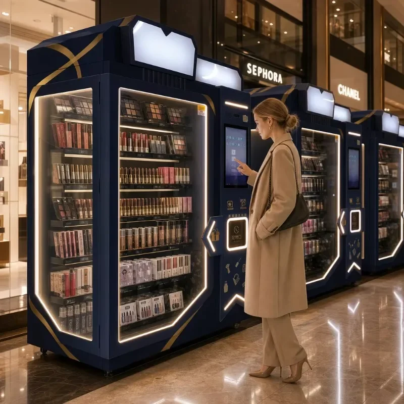 FL Modern Beauty Vending Machine Cosmetic False Lashes Press On Nails Auto Vending Equipment For Shopping Plaza
