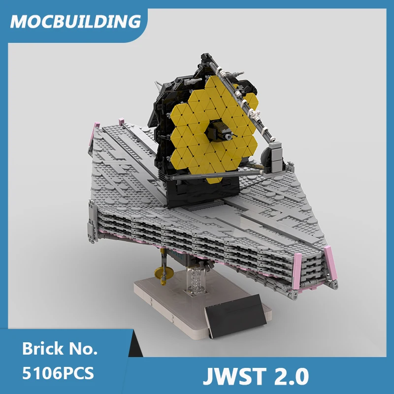 MOC Building Blocks James Webb Space Telescope 2.0 Model DIY Assembled Bricks JWST Educational Display Toys Xmas Gifts 5106PCS