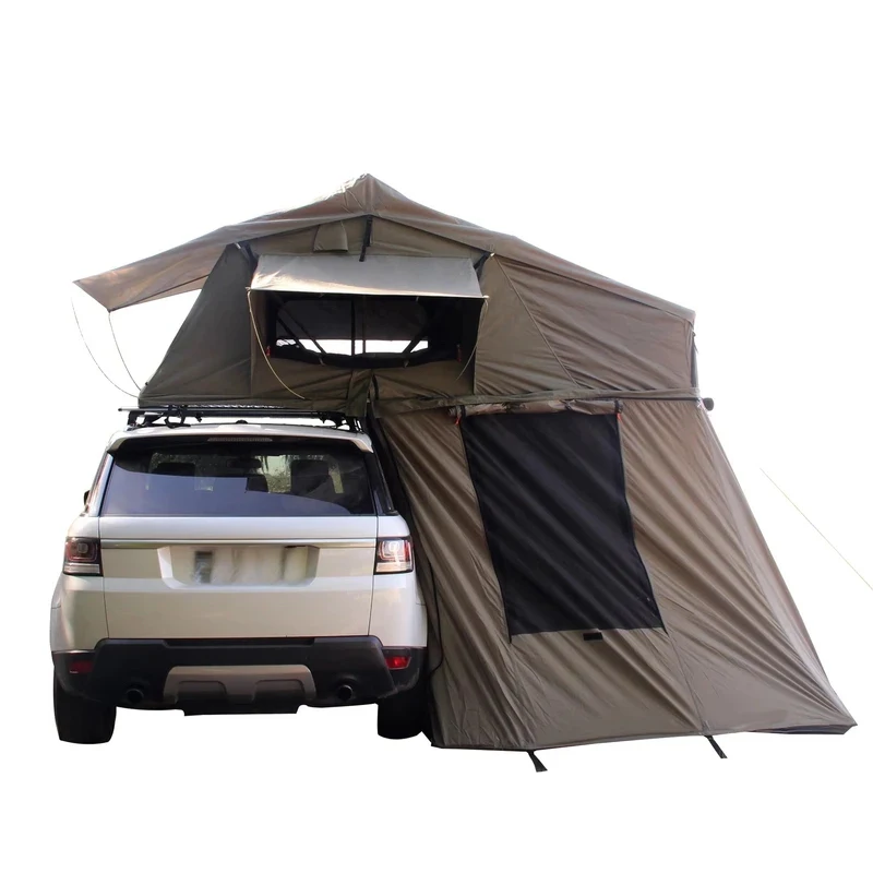 Outdoor Camping Waterproof Rooftop Tent 4X4 4WD Skylight Roof Top Manufacture Folding Tent with Ox Fabric