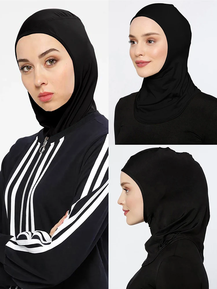 Muslim Sport Inner Hijab Caps Underscarf Head Cover Women Headscarf Islamic Underscarf Hijab Scarf Hat Cap Bone Bonnet