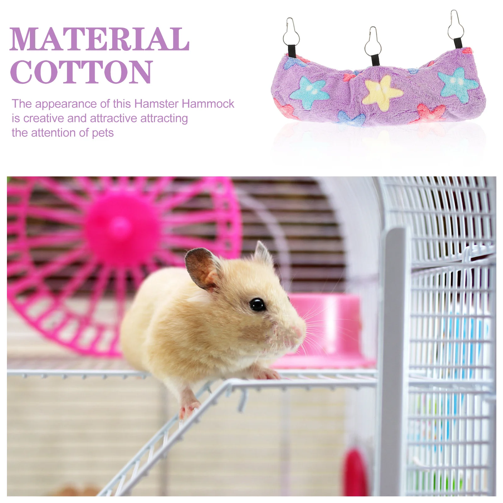 

Hamster Cotton Hammock Creative Comfortable Sleeping Resting Bed Hamster Cage Hanging Tunnel Ferret Rat Guinea Pig Small Pet
