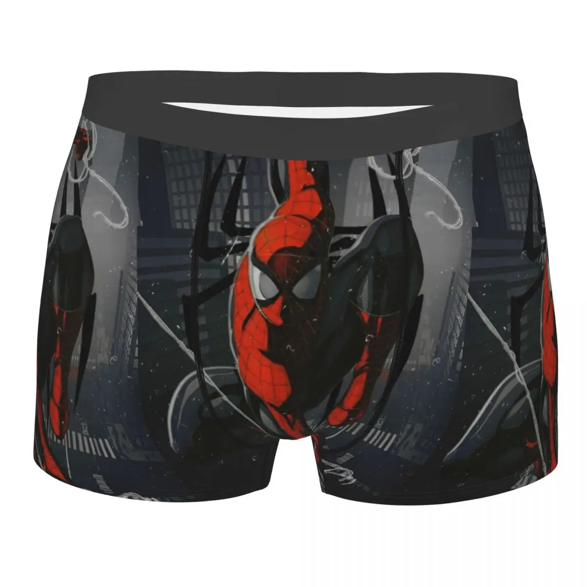 

Мужские трусы-боксеры с изображением Человека-паука, мягкое нижнее белье, новинка, трусы больших размеров
