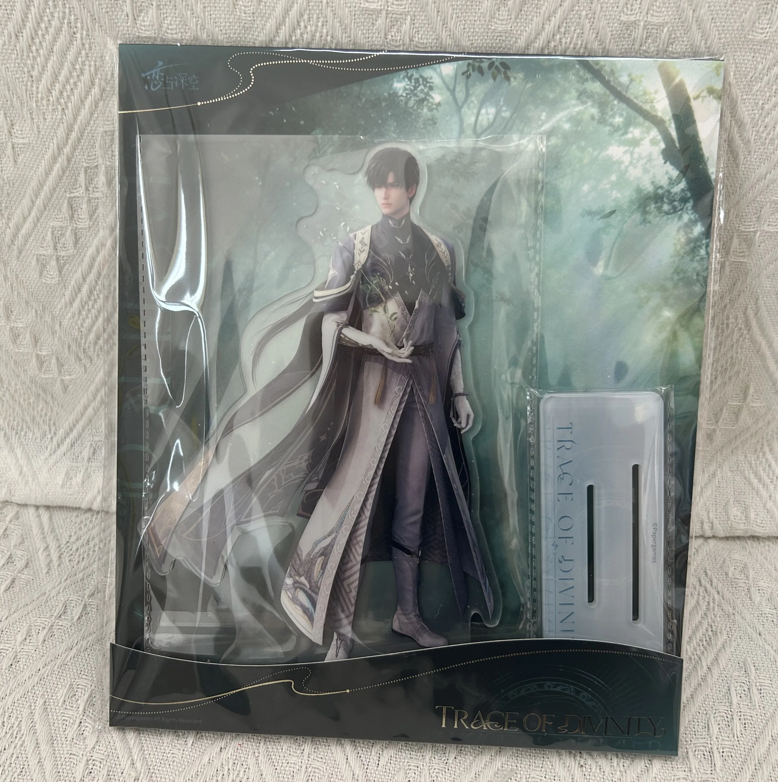 Jogo oficial amor e espaço profundo zelne mestre do destino suporte acrílico ornamento de mesa acessórios boneca anime figura brinquedo para criança