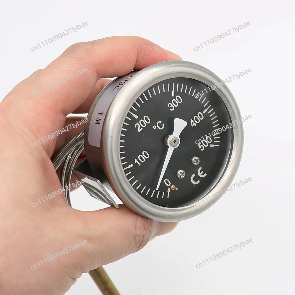 Pizza oven thermometer 500 degree stainless steel heat-resistant oven temperature dial probe extension cable