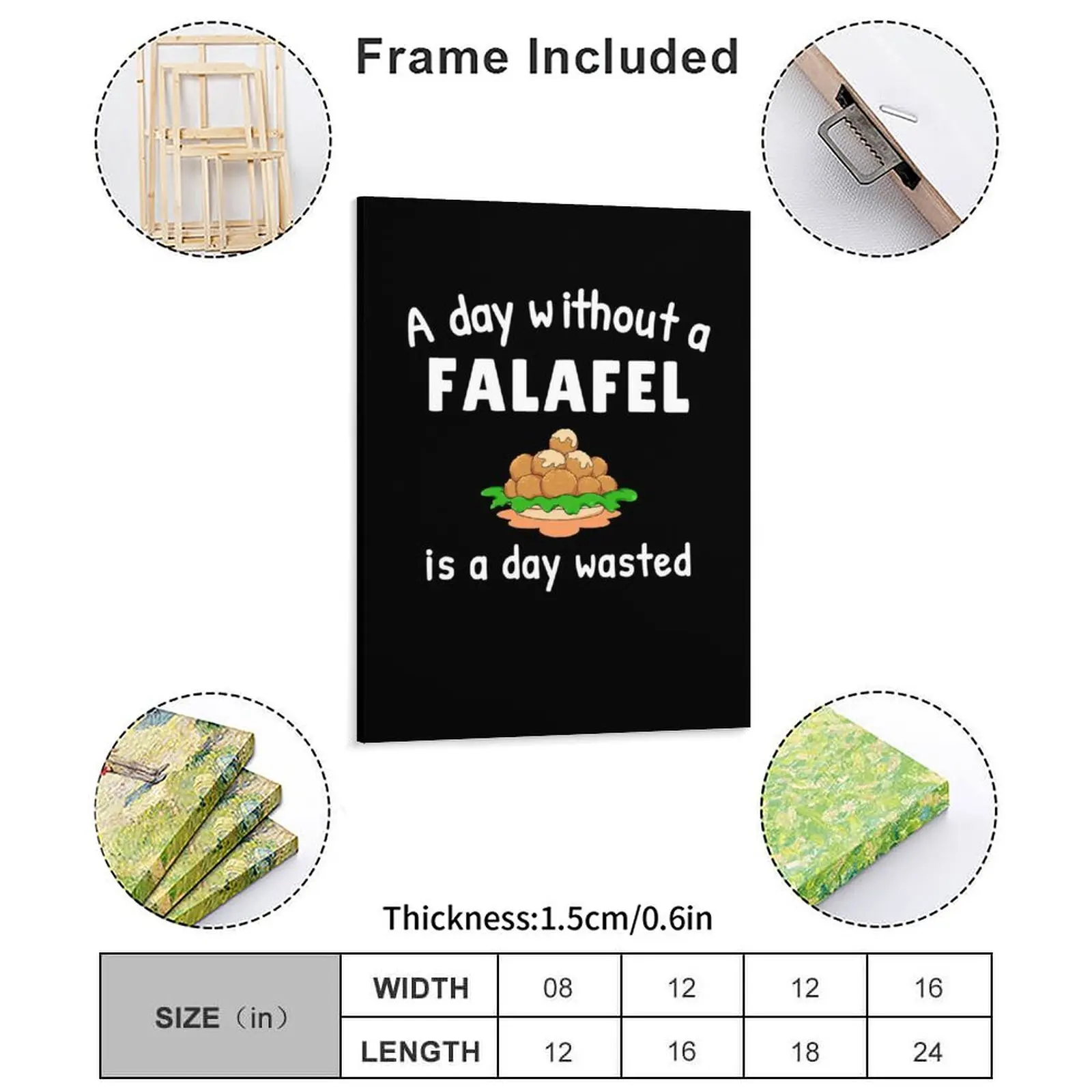 A Day Without A Falafel Canvas Painting Create Customized Cinema Party Create Framed Wall Paintings