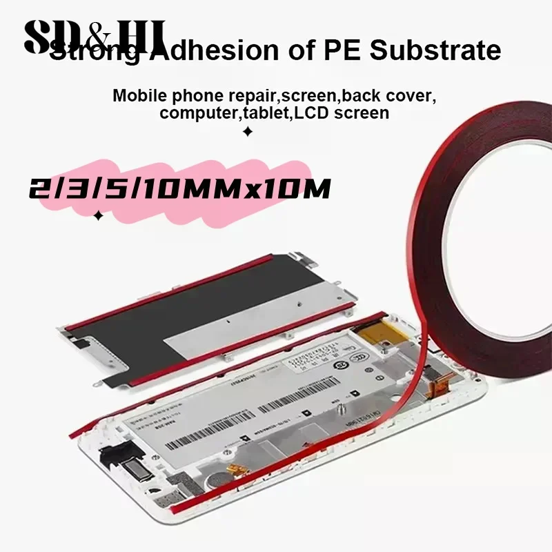 10M Mobile Phone Repair Double Side Tape For Cellphone Touch Screen LCD Pannel 3mm Self Adhesive Foam Sticker Fix