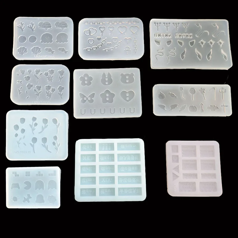 DIY Tortoise Button Letter Silicone Mold Epoxy Resin Mold Jewelry Tool Jewelry Accessories