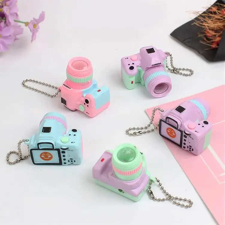 1Pcs Creative Camera Toys Camera Charm Keychain With Flash Light Sound Effect New Fashion Camera Mini Toy Gift For Children