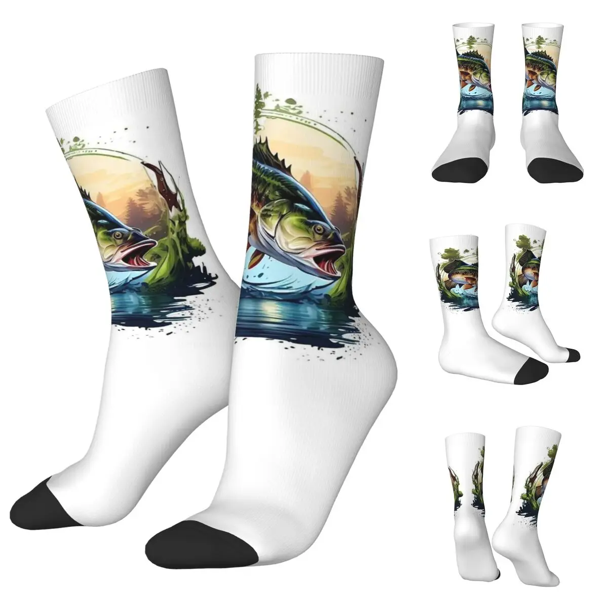 

Various Colorful Tropical Fish 5 cosy Unisex Socks,Running Happy 3D printing Socks,Street Style Crazy Sock