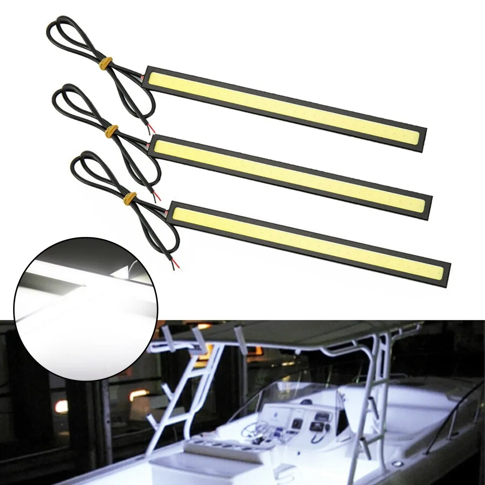 3pcs Marine Grade Large  Bright 12 Volt Cool White LED Courtesy Lights  Auto Interior Bar-Lamp Daytime Running Lights
