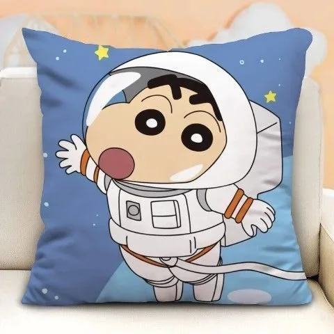 Cute cartoon crayon Shin-chan pillow cover soft and comfortable living room sofa cushion cover bedroom room home decoration