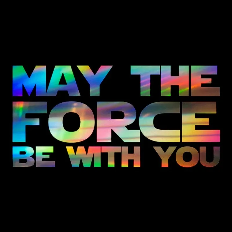 

MAY THE FORCE BE WITH YOU Car Window Sticker Reflective Automobile Vinyl Decal