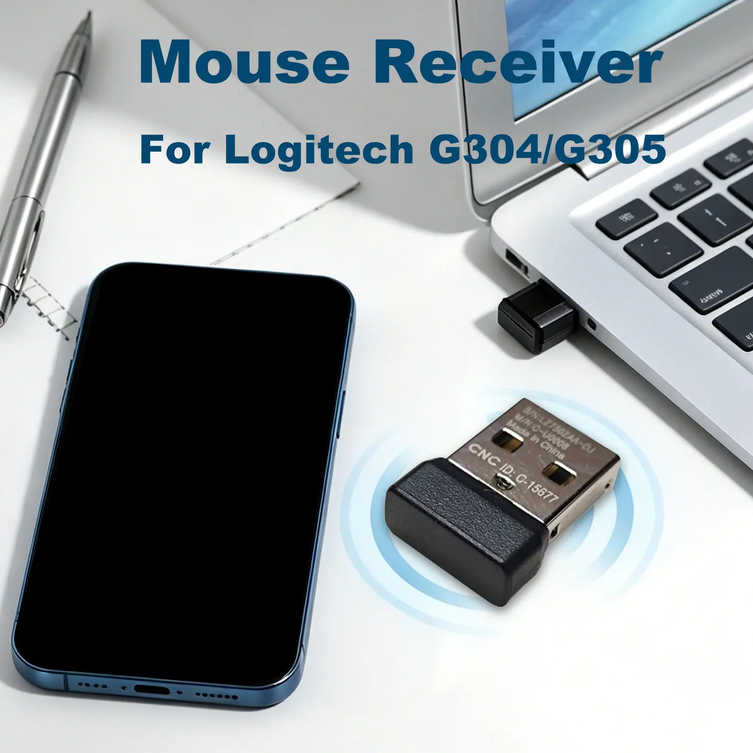 For Logitech G304/G305 Mouse Receiver - USB Dongle Plug Adapter , Wireless Gaming Mouse Replacement Accessories , New