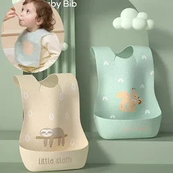Infant Waterproof Print Bib Super Soft Saliva Pockets Children's Complementary Food Rice Bibs Burp Cloths Baby Items